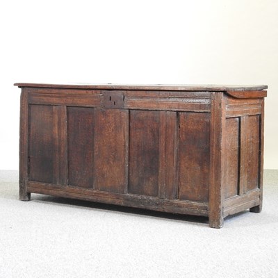 Lot 544 - An 18th century oak coffer