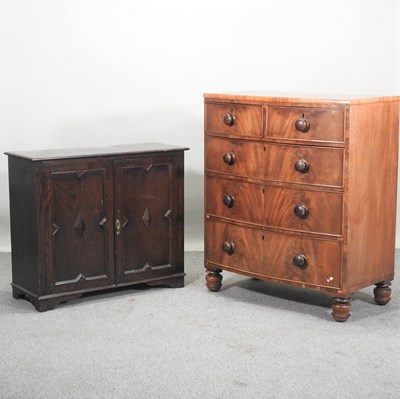 Lot 286 - A 19th century mahogany bow front chest