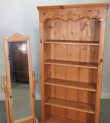 Lot 393 - A modern pine open bookcase