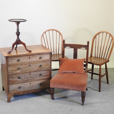 Lot 468 - A 19th century mahogany chest, of small proportions