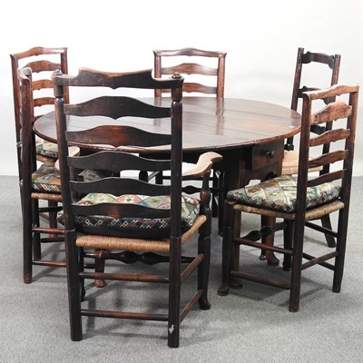 Lot 463 - An 18th century oak gateleg table