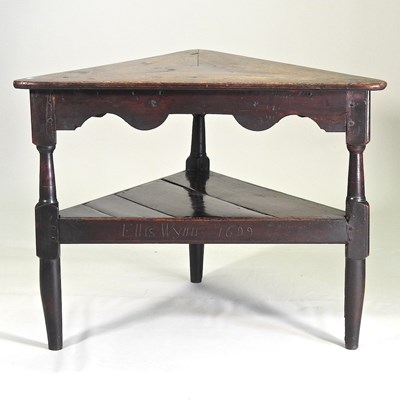 Lot 188 - A William III dated Welsh oak occasional table