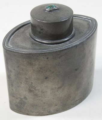 Lot 3 - An Arts and Crafts pewter tea caddy by Liberty