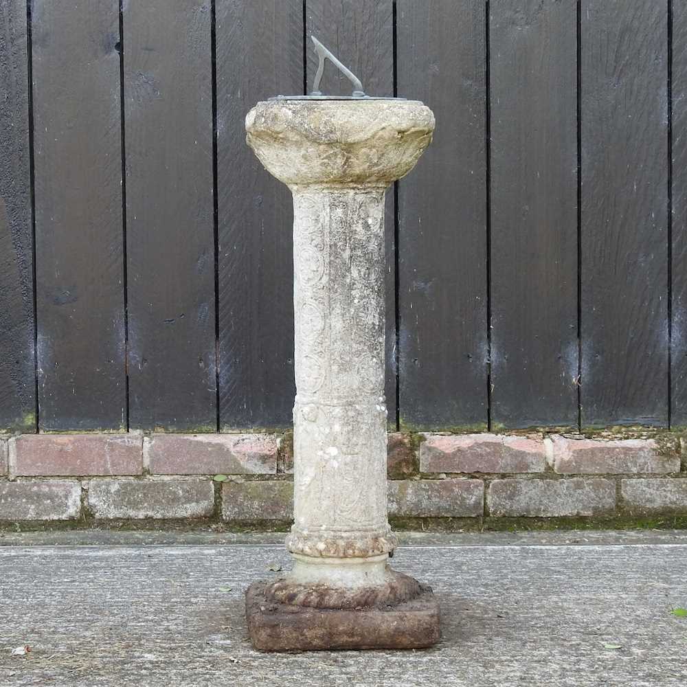 Lot 311 - A reconstituted stone sundial