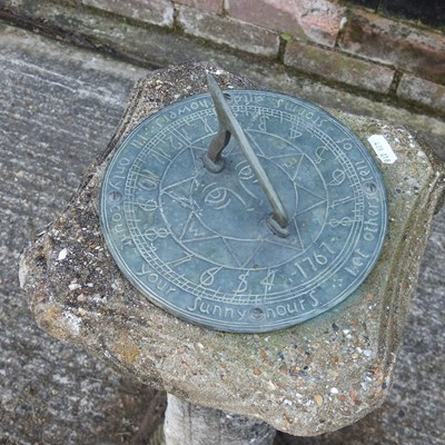 Lot 311 - A reconstituted stone sundial