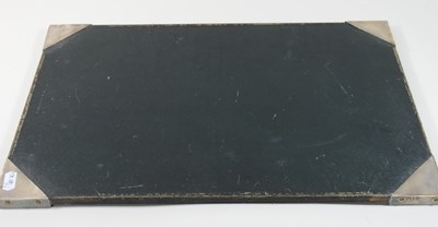 Lot 43 - A George V silver mounted desk pad