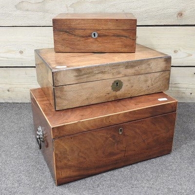 Lot 147 - A Regency boxwood strung mahogany box