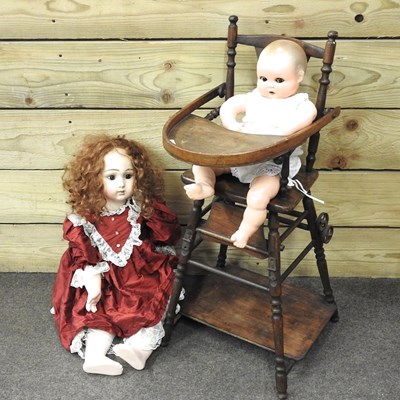 Lot 247 - An early 20th century toy metamorphic high chair