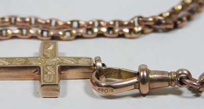 Lot 15 - A 9 carat gold box link chain