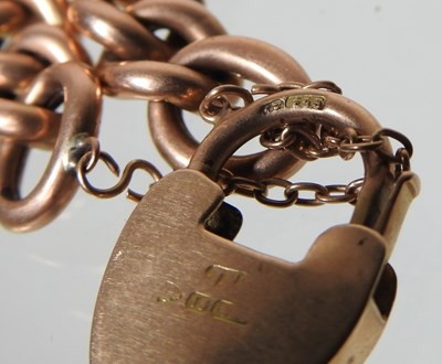 Lot 17 - A 15 carat gold curb link charm bracelet
