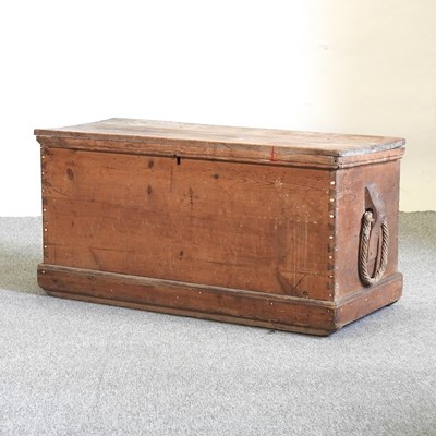 Lot 375 - A pine blanket box
