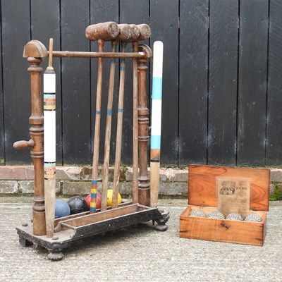 Lot 308 - A croquet set