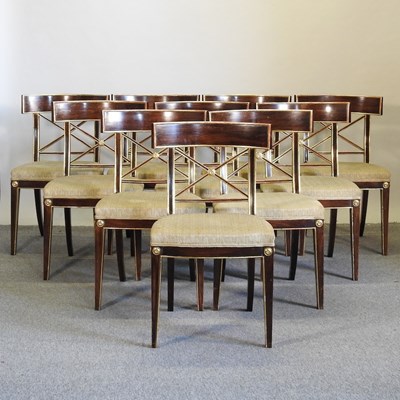 Lot 442 - A set of ten 19th century simulated rosewood dining chairs