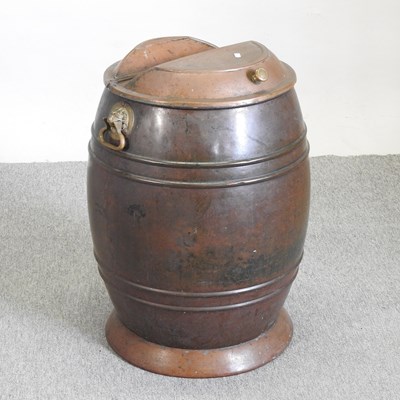 Lot 430 - An early 20th century copper coal bin
