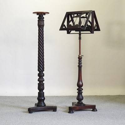 Lot 484 - A William IV mahogany duet stand