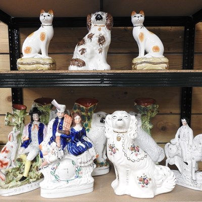 Lot 171 - A collection of 19th century Staffordshire figures