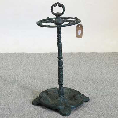 Lot 176 - A cast iron stick stand