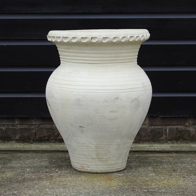 Lot 345 - A large terracotta garden urn