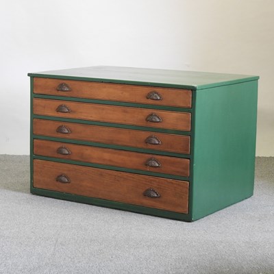 Lot 382 - A mid 20th century plan chest