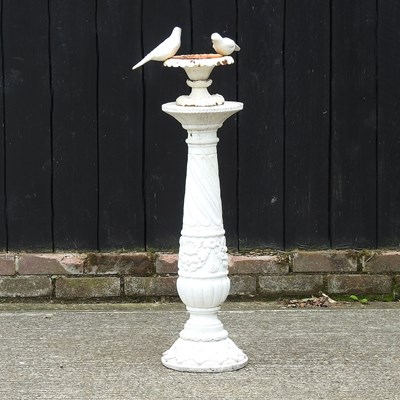 Lot 317 - A white painted reconstituted stone pedestal