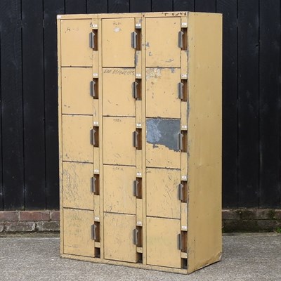 Lot 355 - A vintage painted metal locker