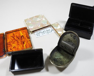 Lot 25 - A 19th century mother of pearl visiting card case