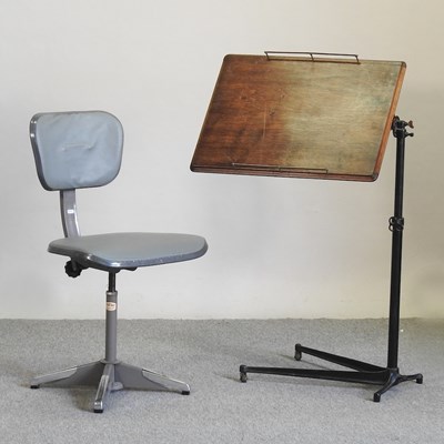 Lot 566 - A 1930's adjustable reading table