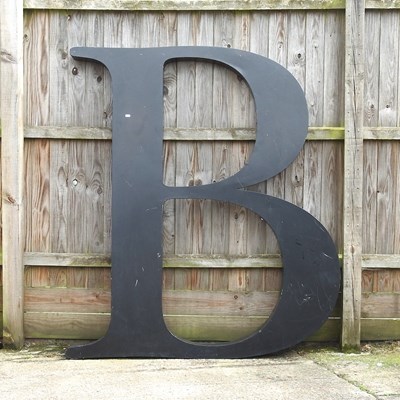 Lot 310 - A large painted metal letter B