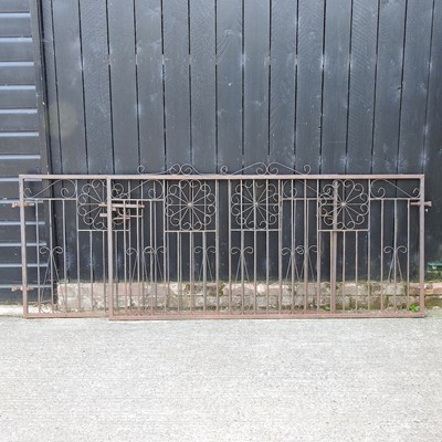 Lot 339 - A pair of iron garden gates
