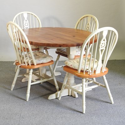 Lot 422 - A set of four painted chairs