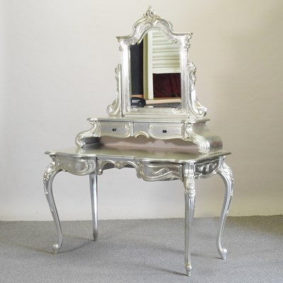 Lot 570 - A silver painted dressing table