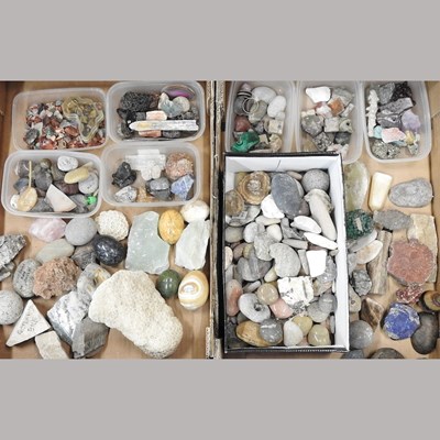 Lot 210 - A collection of stones, rocks and minerals