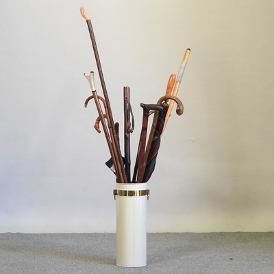 Lot 214 - A collection of walking sticks