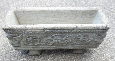 Lot 343 - A reconstituted stone garden trough