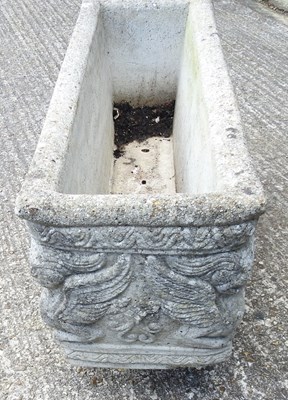 Lot 343 - A reconstituted stone garden trough