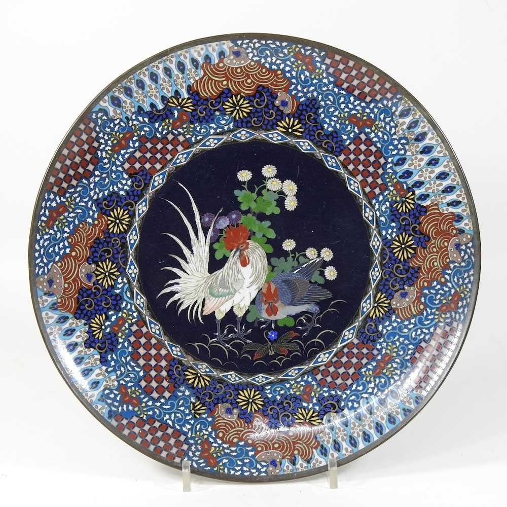 Lot 217 - An early 20th century Chinese cloisonne dish