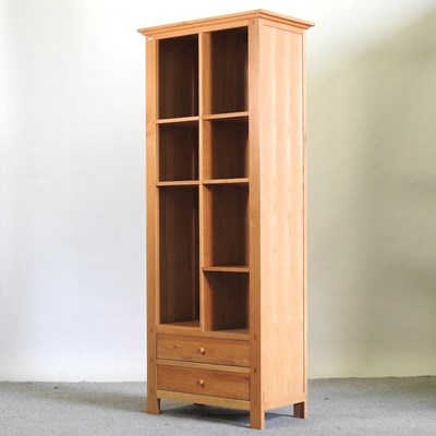 Lot 378 - A modern double side open bookcase