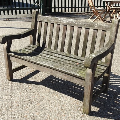 Lot 301 - A hardwood garden bench