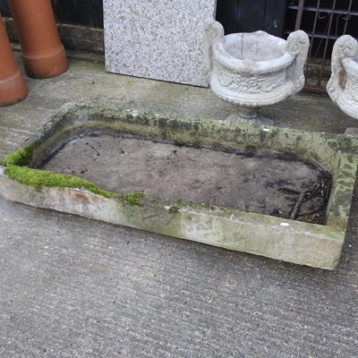 Lot 349 - A large carved stone sink