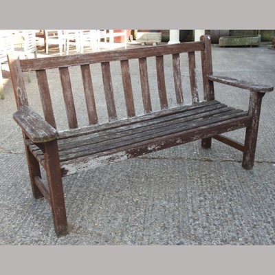Lot 353 - A wooden garden bench