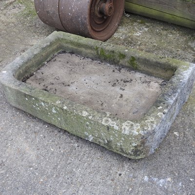 Lot 307 - A large antique carved stone sink