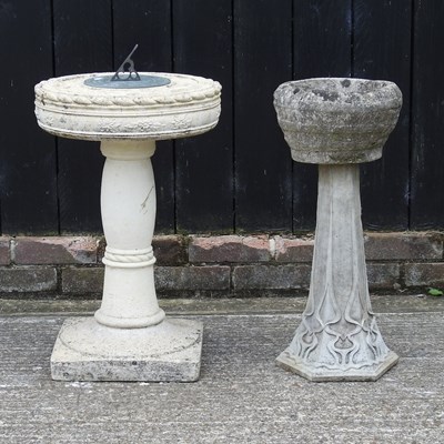 Lot 313 - A cast stone sundial