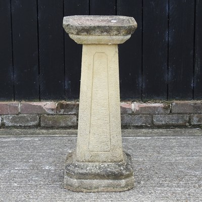Lot 303 - A cast stone bird bath, on a column