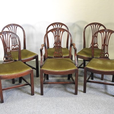 Lot 488 - A set of six 19th century mahogany dining chairs