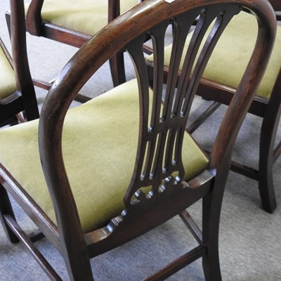 Lot 488 - A set of six 19th century mahogany dining chairs