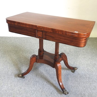 Lot 594 - A Regency mahogany card table