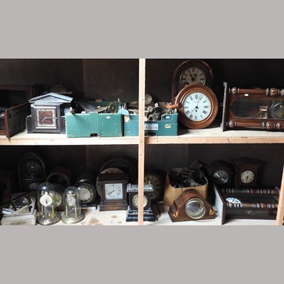 Lot 245 - A large collection of clock parts