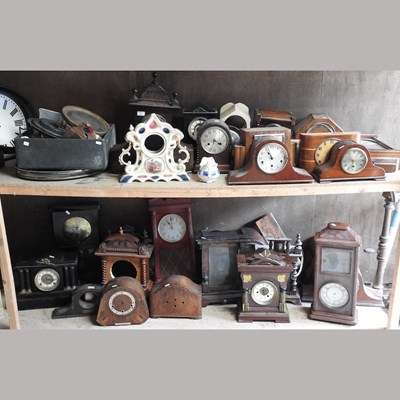Lot 235 - A large collection of clock parts
