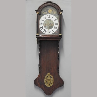 Lot 617 - A 19th century Dutch oak cased tail clock