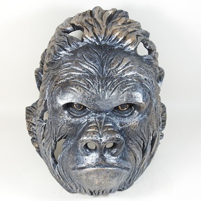 Lot 254 - A large painted gorilla mask